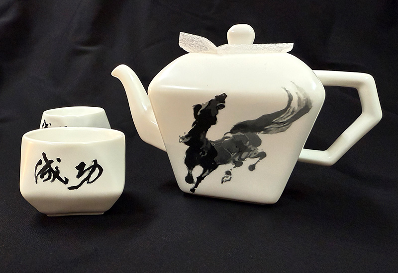 H6-馬到成功天燈茶具組(一壺二杯)